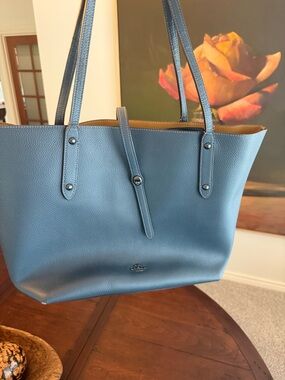 Coach Blue Pebbled Leather Tote PROJECT